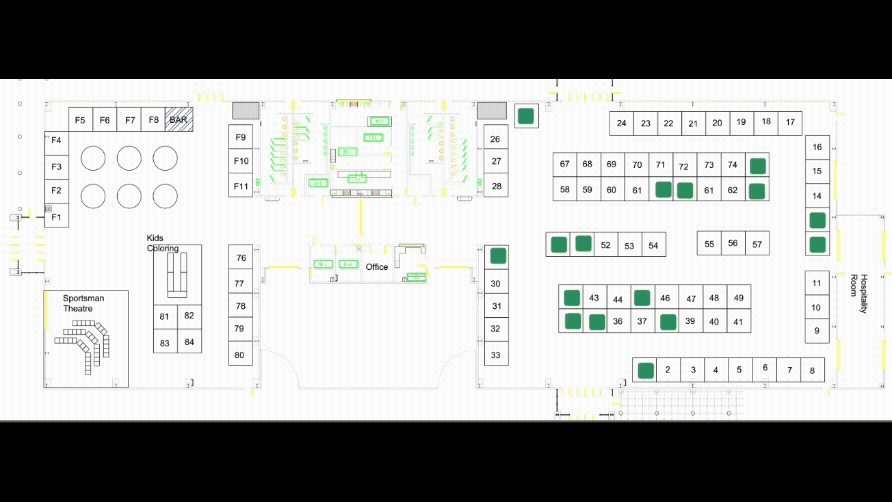 Attendee searches vendors on the public floor plan